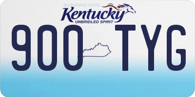 KY license plate 900TYG