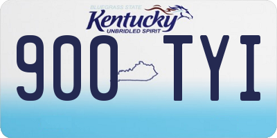 KY license plate 900TYI