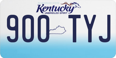 KY license plate 900TYJ