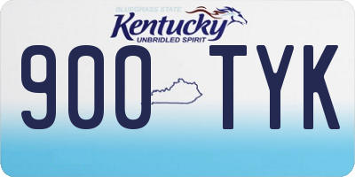 KY license plate 900TYK