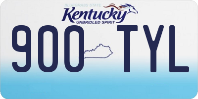 KY license plate 900TYL