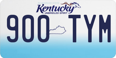 KY license plate 900TYM