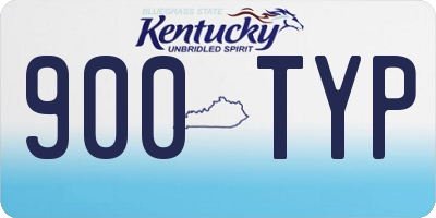 KY license plate 900TYP