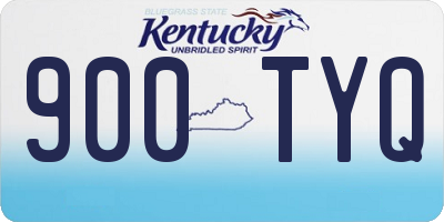 KY license plate 900TYQ