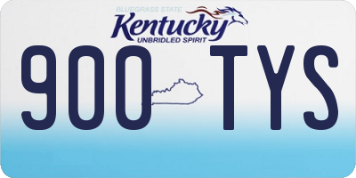 KY license plate 900TYS
