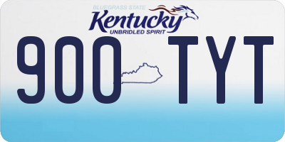 KY license plate 900TYT