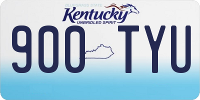 KY license plate 900TYU