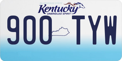KY license plate 900TYW