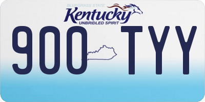 KY license plate 900TYY