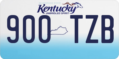 KY license plate 900TZB