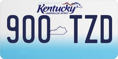 KY license plate 900TZD