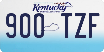 KY license plate 900TZF
