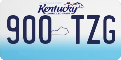 KY license plate 900TZG