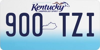 KY license plate 900TZI