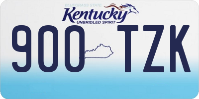 KY license plate 900TZK