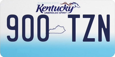 KY license plate 900TZN