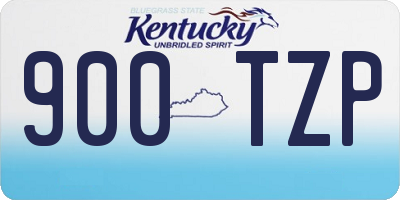 KY license plate 900TZP