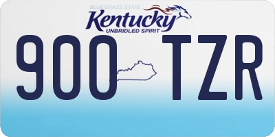 KY license plate 900TZR
