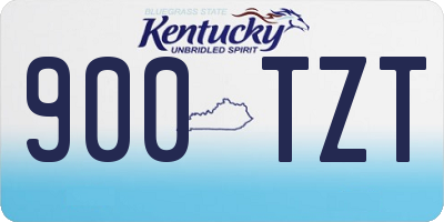 KY license plate 900TZT