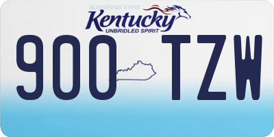 KY license plate 900TZW