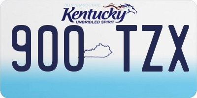 KY license plate 900TZX