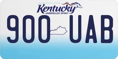 KY license plate 900UAB