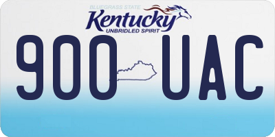 KY license plate 900UAC