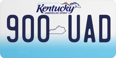 KY license plate 900UAD