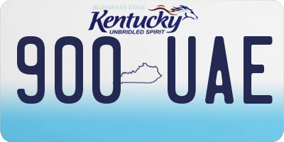 KY license plate 900UAE