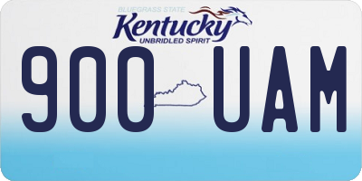 KY license plate 900UAM