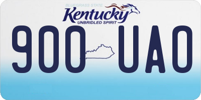 KY license plate 900UAO