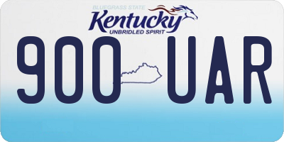 KY license plate 900UAR