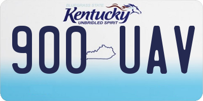 KY license plate 900UAV