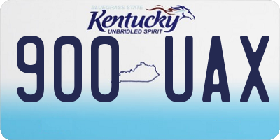 KY license plate 900UAX