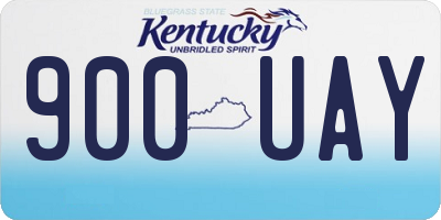 KY license plate 900UAY