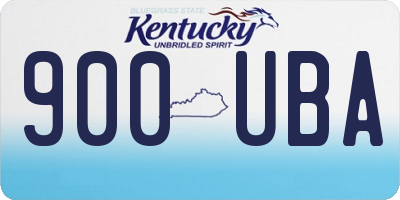 KY license plate 900UBA