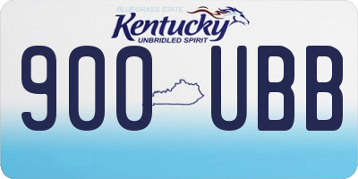 KY license plate 900UBB