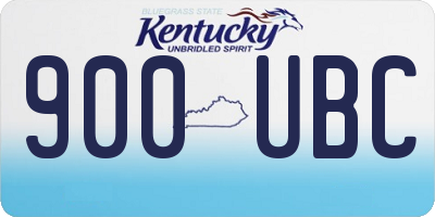 KY license plate 900UBC