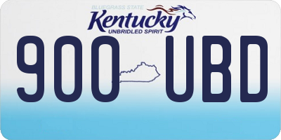 KY license plate 900UBD