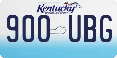 KY license plate 900UBG