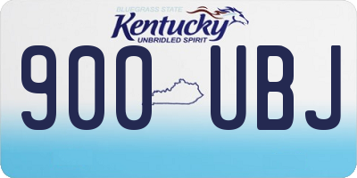 KY license plate 900UBJ