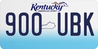 KY license plate 900UBK