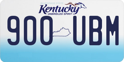 KY license plate 900UBM