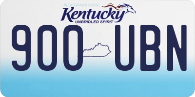 KY license plate 900UBN