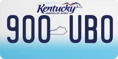 KY license plate 900UBO