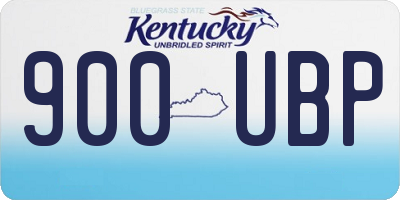 KY license plate 900UBP