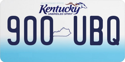 KY license plate 900UBQ