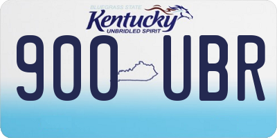 KY license plate 900UBR