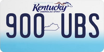 KY license plate 900UBS