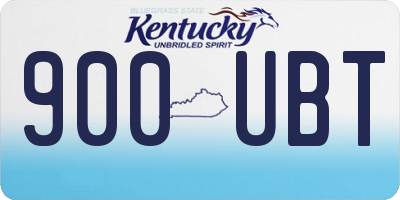 KY license plate 900UBT
